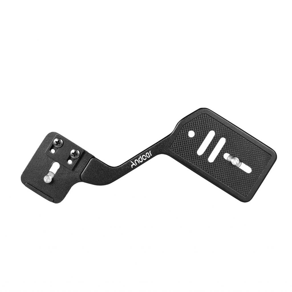 Home_style.th Andoer Dual Flash Bracket ขาตั้งกล้องสำหรับสกรู 1/4 นิ้วอุปกรณ์เสริมกล้องสตูดิโอขาตั้ง