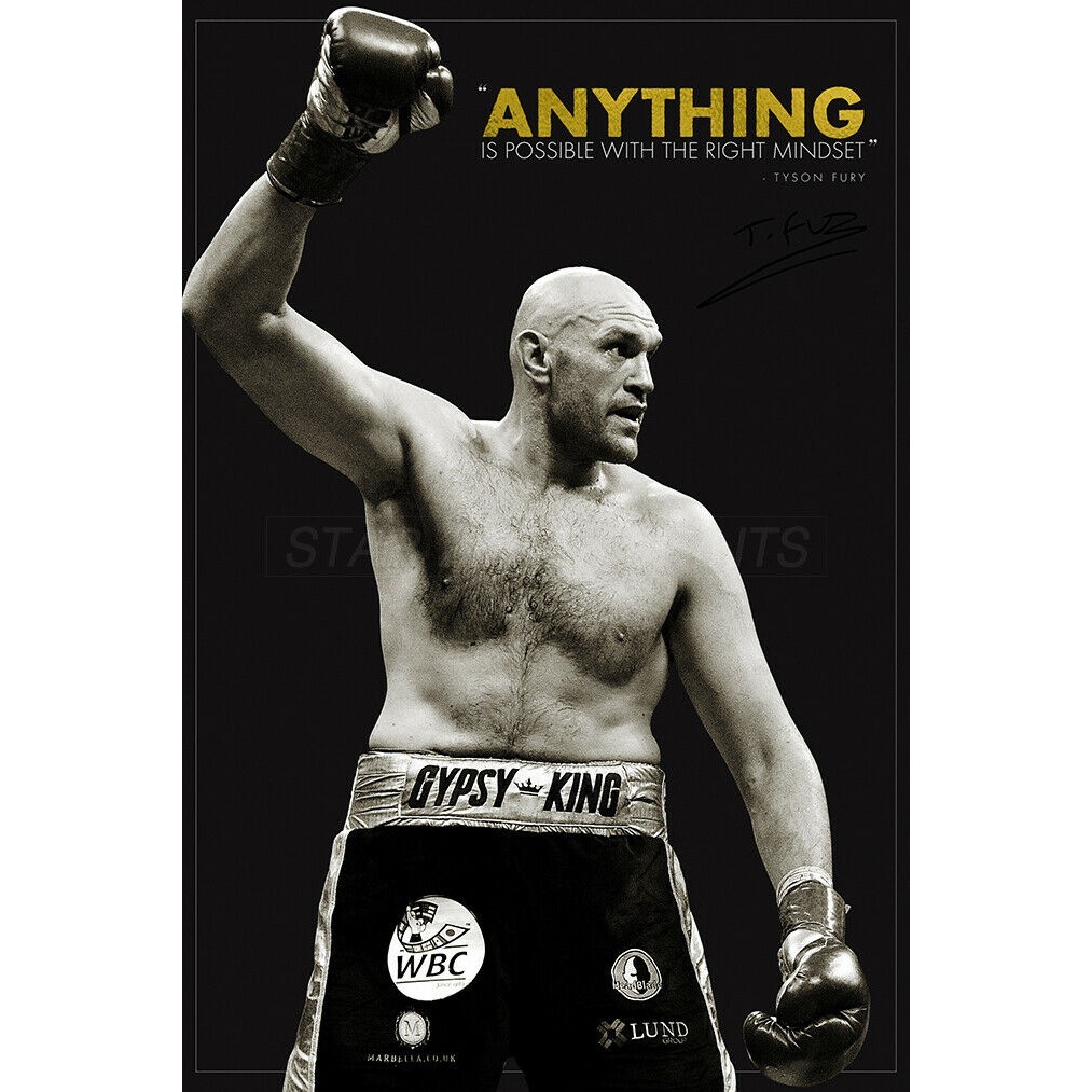 ใหม่ Tyson Fury แรงบันดาลใจอ้างโปสเตอร์ป้ายโลหะ Home Bar Wall Decor 30*40 ซม.