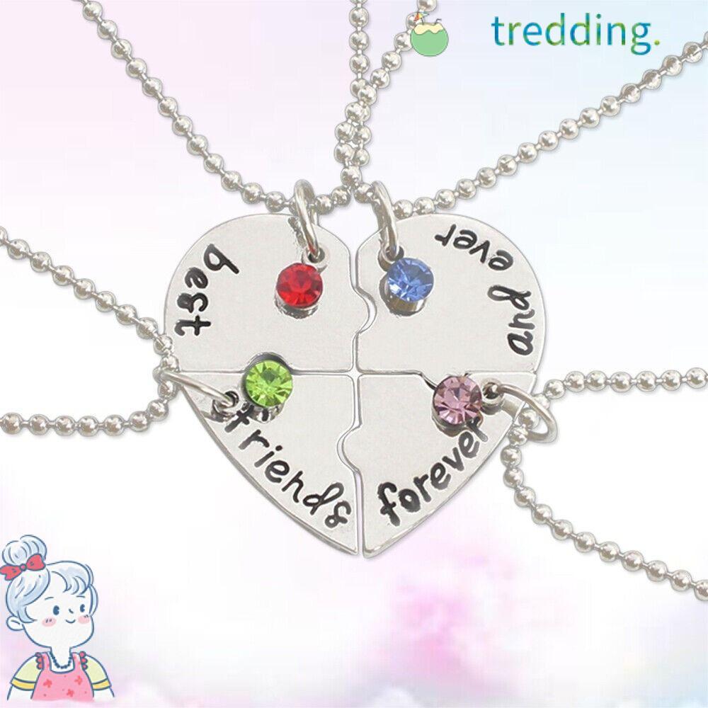 TREDDING491 4 Bff Creative Love Necklace Best Friend Froever Necklace