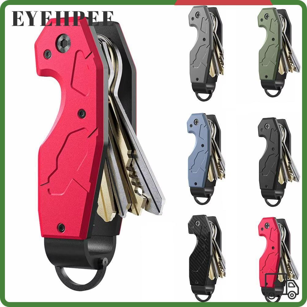 SERENDI Key Holder, Metal Holding 2-6 Keys Key Organizer, Minimalist Aluminium Alloy Compact Keys Ba