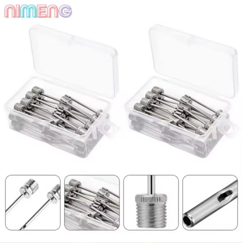 NIMENG 5/20/30Pcs ปั๊มลม Inflatable Ball เข็ม,พร้อมรู Adaptors ปั๊ม Pin, แบบพกพา Multi-Function หัวฉีด Air Valve สําหรับ 4 ซม.ฟุตบอลบาสเกตบอลฟุตบอลวอลเลย์บอล