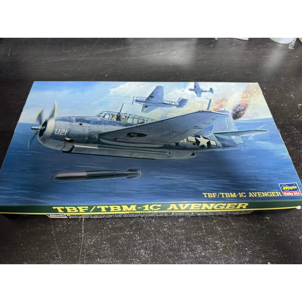 ฮาเซกาวะ 1/72 TBF/TBM-1C AVENGER บอร์ดโมเดลประกอบครบชุด พร้อมคําแนะนําและสติกเกอร์ดั้งเดิม เกือบใหม่