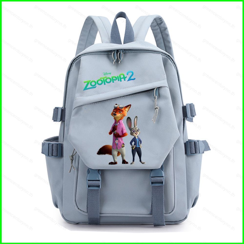 กระเป๋าเป้สะพายหลังสำหรับนักเรียน Zootopia 2 ออกแบบจากตัวละคร Nick Wilde และ Judy Hops ขนาดใหญ่ น้ำห