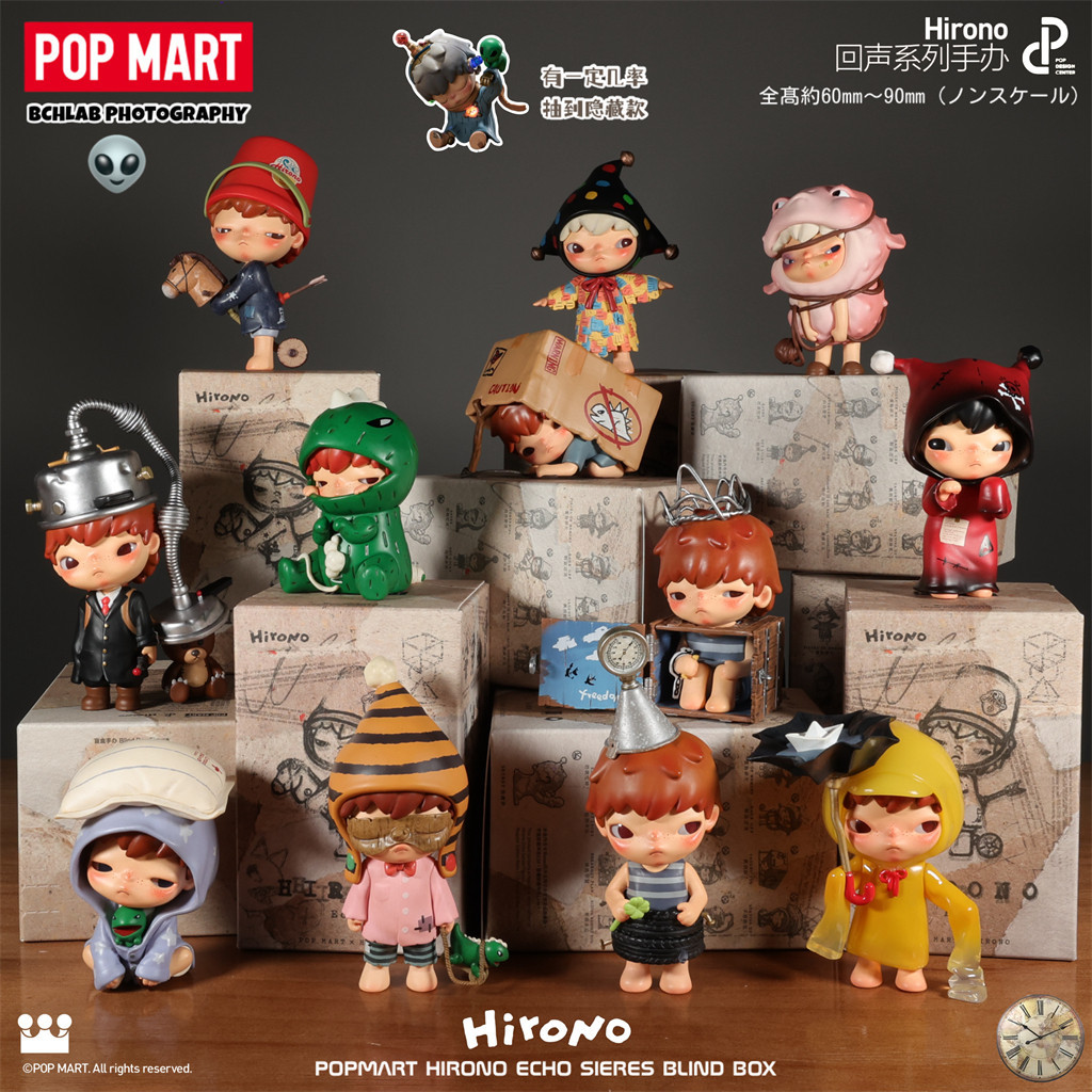 P POPMART Hirono Ono Echo Series เครื่องประดับกล่องลึกลับของขวัญเล่นอินเทรนด์