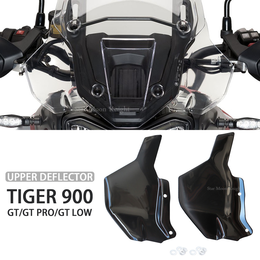 Gสําหรับ TIGER 900 รถจักรยานยนต์ด้านข้างกระจกกระจก Handshield ลมด้านบน Deflector สําหรับ Tiger900 GT