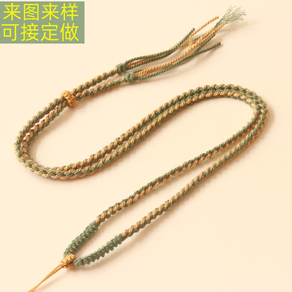 ทําเอง ถักทิเบตจี้เชือกมือถูด้ายฝ้ายด้ายขี้ผึ้งยี่ห้อจี้เชือกเส้นเล็กสร้อยคอเชือก26.3. RDD2