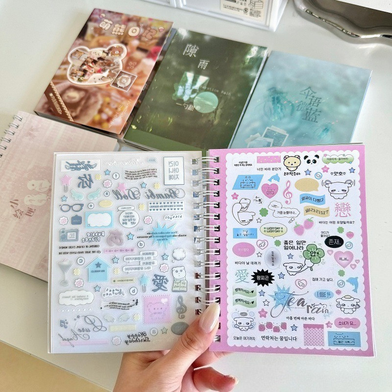 หนังสือสติกเกอร์ต้นฉบับ 32 แผ่นสติกเกอร์น่ารัก ทําเอง สมุดภาพ ตกแต่ง