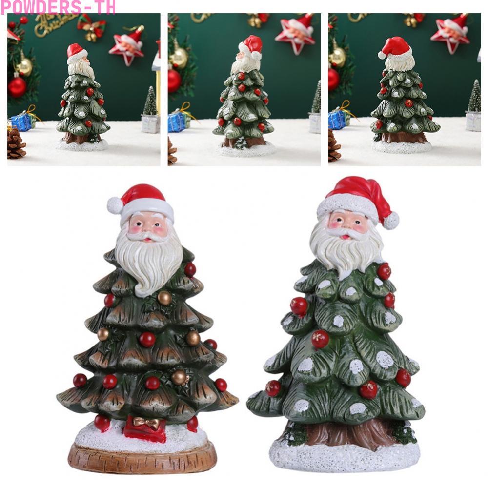 【POWE】Miniature Decorative Holiday Tree in Resin Size 5 71 Inches Available Now