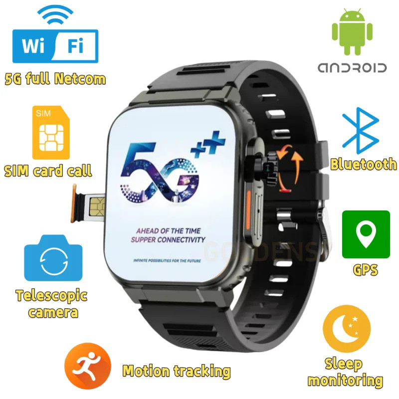 สมาร์ทวอทช์ Microwear Ultra Ai3 5G 180° กล้องหมุนได้ Google Play GPS WIFI 2.2 นิ้ว Amoled HD Display