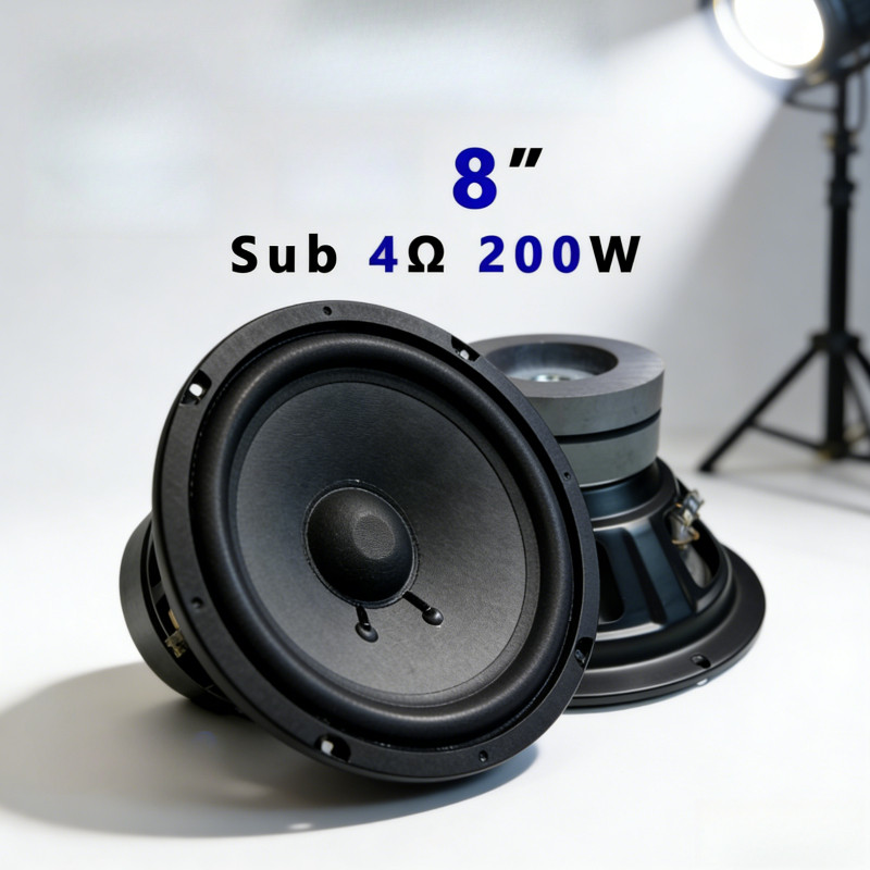 ซับวูฟเฟอร์ ดอกซับ 8 นิ้วเบส  HK 8 นิ้ว 4Ω 200W เหล็กปั๊ม เหล็กหล่อ วอยซ์คู่ ราคา ถูกที่สุด ดีลบีเคเค แกลเลอรีภาพที่ 3