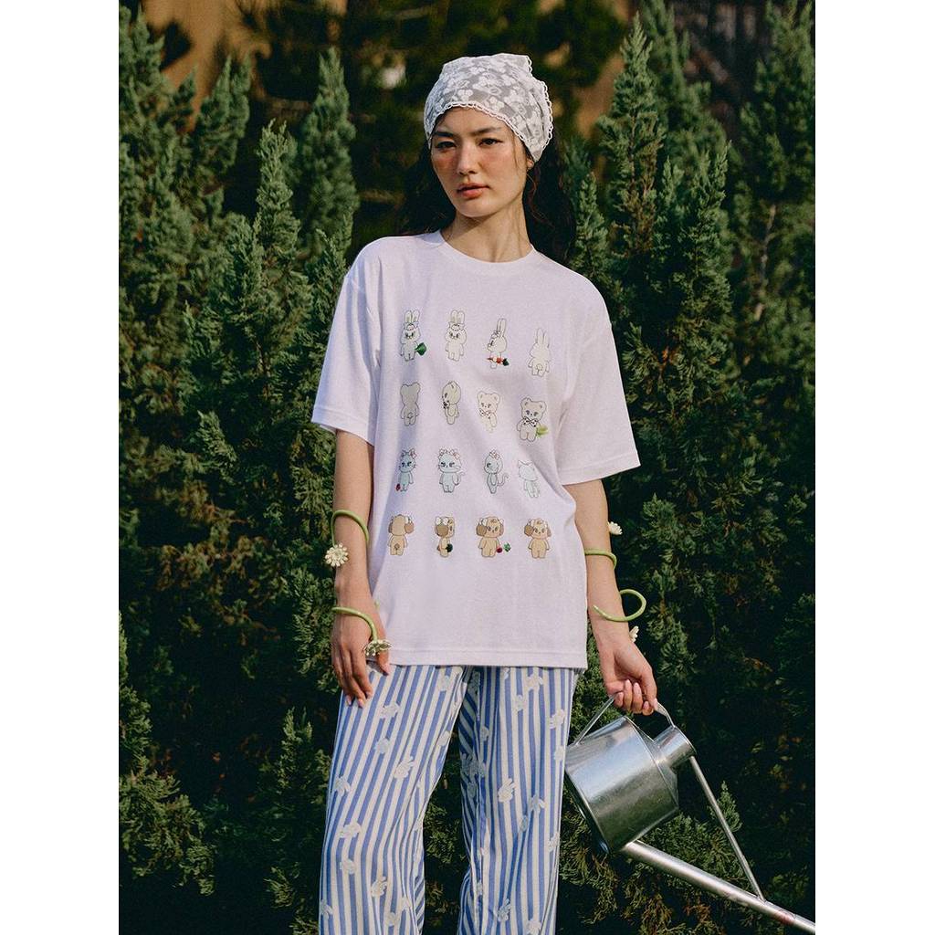Sabina x Momorei เสื้อยืดแขนสั้นทรงโอเวอร์ไซซ์ รหัส SOL25036