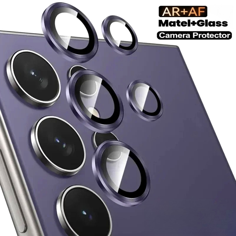 SAMSUNG สําหรับ GalaxyS24 GalaxyS24Plus GalaxyS24Ultra 9D อลูมิเนียมกล้องเลนส์Protectorแหวนฝาครอบฟิล