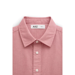 AIIZ (เอ ทู แซด) - AIIZ เสื้อเชิ้ตผู้ชายแขนสั้นผ้าฟิลอะฟิลสีพื้น AIIZ Men's Fil a Fil Short Sleeve Shirt