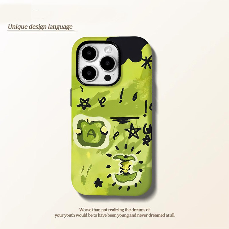เคส y200 5g เคส vivo y200 5g สีเขียว Apple Heart ที่ใช้งานได้ IQOO13 เคสโทรศัพท์ vivo สีเขียว iqoo15