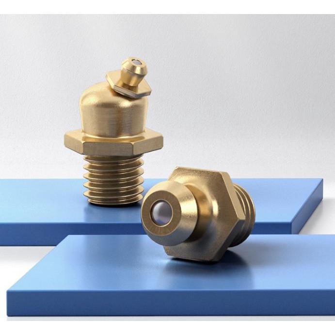 M4 M5 M6 M8 M10 M14 M16 จาระบีทองเหลือง Zerk หัวนมทองแดงน้ํามันปากเกลียวตรง 45 90 องศา Universal Joi