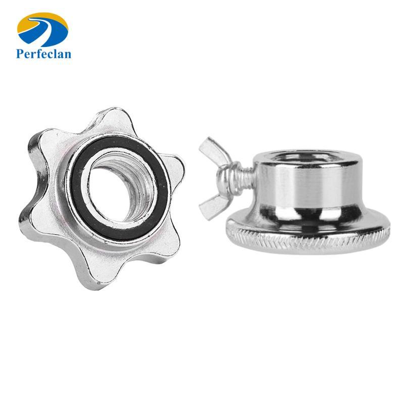 Perfeclan Magnetic Dumbbell Nut Hex Collar Barbell Clamp อุปกรณ์เสริมฮาร์ดแวร์สําหรับน้ําหนักแพลตฟอร