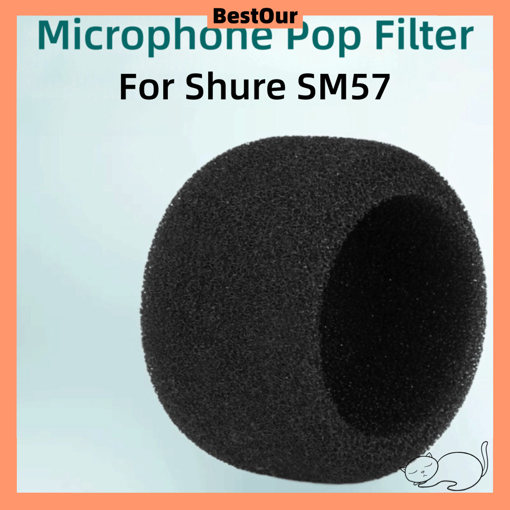 BESTOUR ไมโครโฟน Pop Filter, Flocked ฟองน้ําโฟมเปลี่ยน Mic ฝาครอบกระจก, การเพิ่มประสิทธิภาพเสียง Win