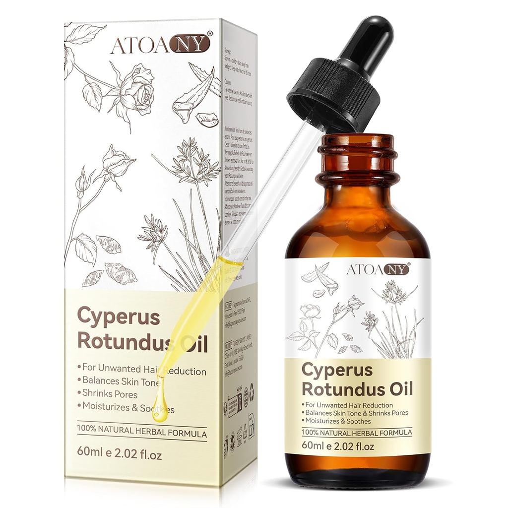 Cyperus Rotundus Oil for Hair Removal, 60ml Natural Cyprus Rotundus Oil, การเจริญเติบโตของเส้นผม & ป
