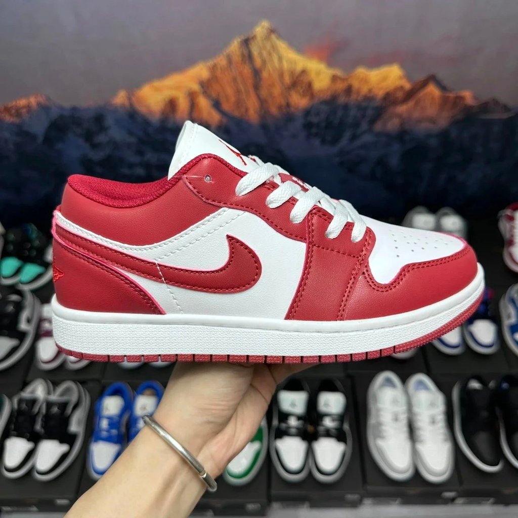 AJ1 Low Class Series รองเท้า Jordans Air Jordan 1 Low Little White Red ราคาพิเศษ