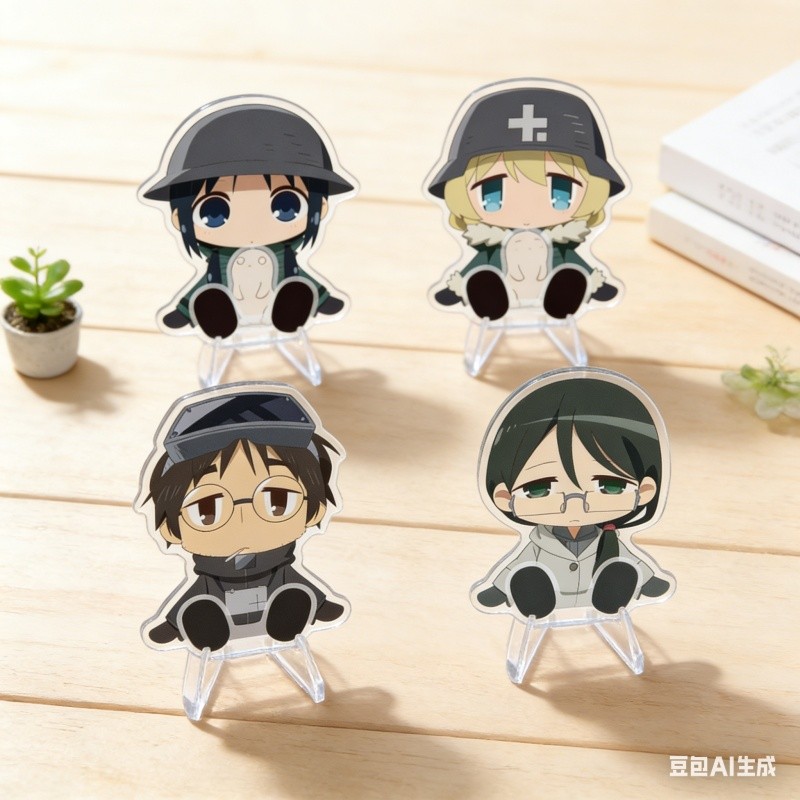 10 ซม.Q-version Girl Last Tour รอบอะคริลิคขาตั้งเครื่องประดับอะนิเมะ Chito/Yuuri รูปแฟนเดสก์ท็อปคอสเ