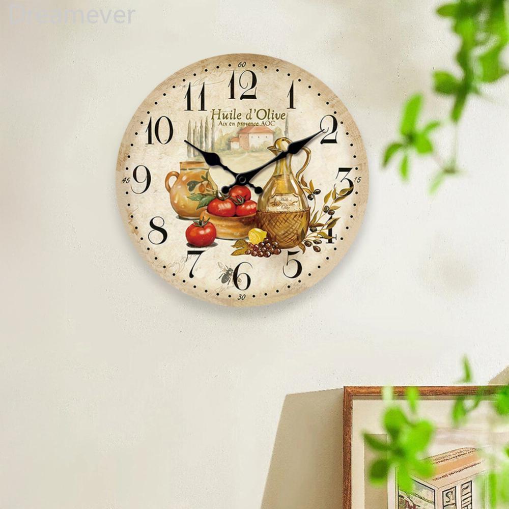 Dreamever 12 นิ้วนาฬิกาแขวนเงียบคลาสสิกสไตล์ชนบทห้องครัว Living/Dining ตกแต่งห้อง Farmhouse Home Dec