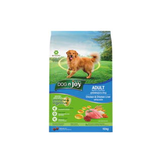 [8-10กก] Dog n Joy ด็อกเอ็นจอย อาหารเม็ดสุนัข เกรดพรีเมียม สำหรับอาหารสุนัขโต 1 ปีขึ้นไป ขนาด 8-10 kg