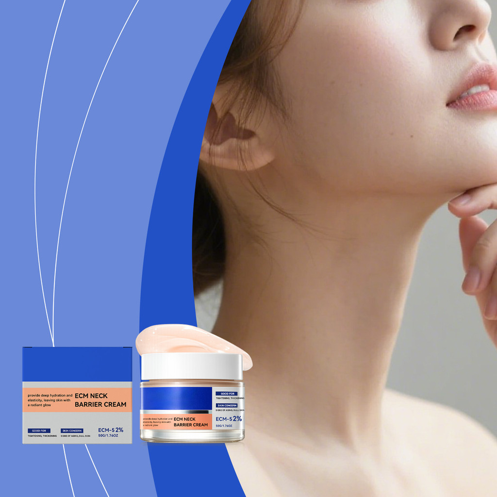 50g ครีมกระชับคอกระชับครีม Barrier ECM-5 Hydrates Lifts Neckline ลดเส้นละเอียดสําหรับ Smooth Radiant