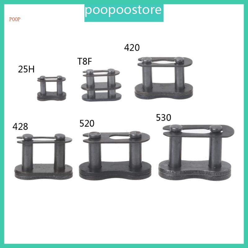 POOP โซ่รถจักรยานยนต์ Master Buckle Ring Link 25H T8F 420 428 520 530 Connector อุปกรณ์เสริมรถจักรยา
