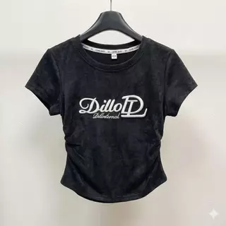 [Y D]🔥พร้อมส่ง🔥 เสื้อเด็กผู้หญิง เสื้อยืดแขนสั้น เสื้อครอปท็อป คอกลม เอวเข้ารูป พิมพ์ลายอักษร สไตล์เกาหลี #453