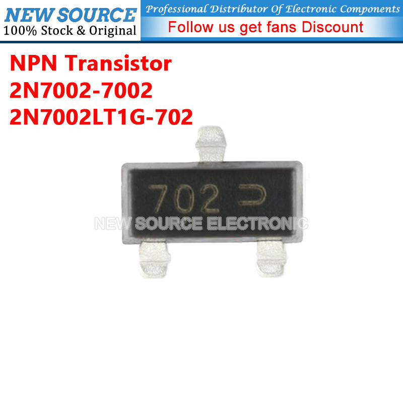[20 ชิ้น] 2N7002-7002 2N7002LT1G-702 SOT-23 NPN 7002 ทรานซิสเตอร์ SMD ชิป Triode แหล่งใหม่