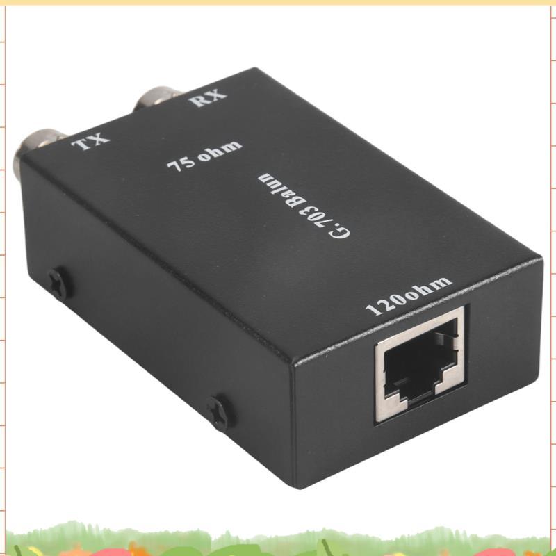 Super 2.048Mbps G703 Coaxial BNC to RJ45 Transmitter E1 Converter Balance to Unbalance 75 Ohm to 120