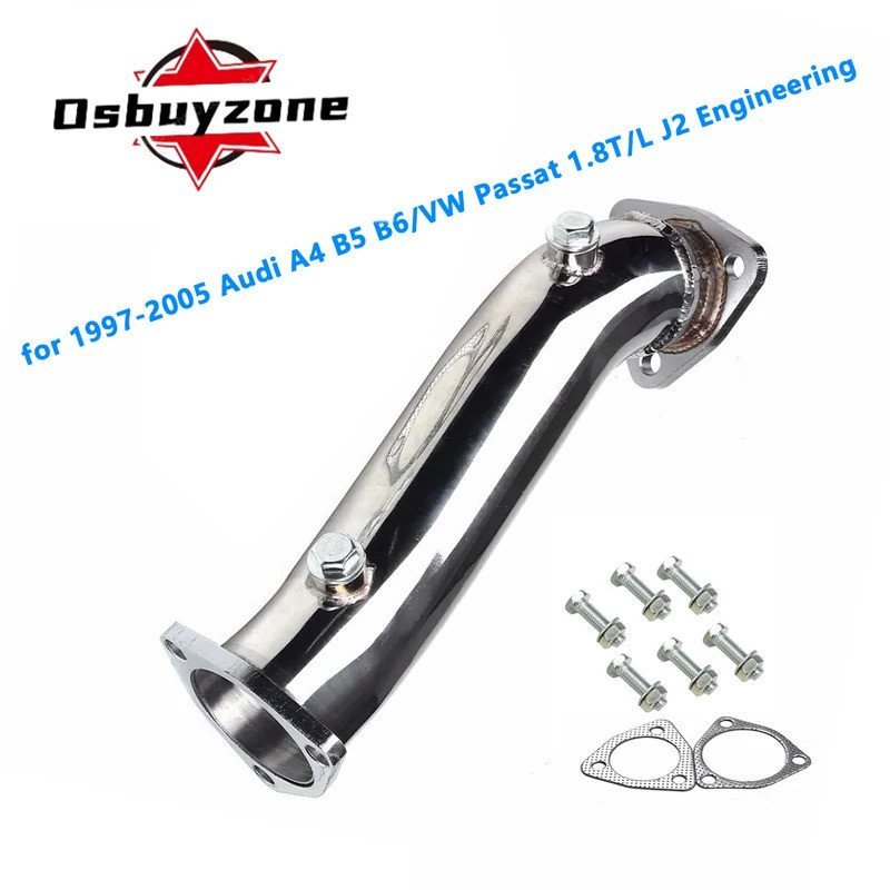 ท่อไอเสีย Downpipe สําหรับ 1997-2005 Audi A4 B5 B6/VW Passat 1.8T/L J2 วิศวกรรม BTVK