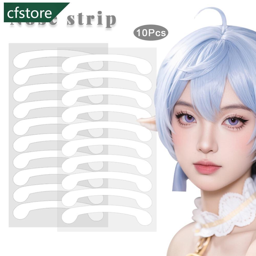 CSE 10 ชิ้นหดจมูก Wing Patch คอสเพลย์จมูกหดสติกเกอร์จมูกที่มองไม่เห็นSlimmingบางความงามปีกจมูกแคบแต่