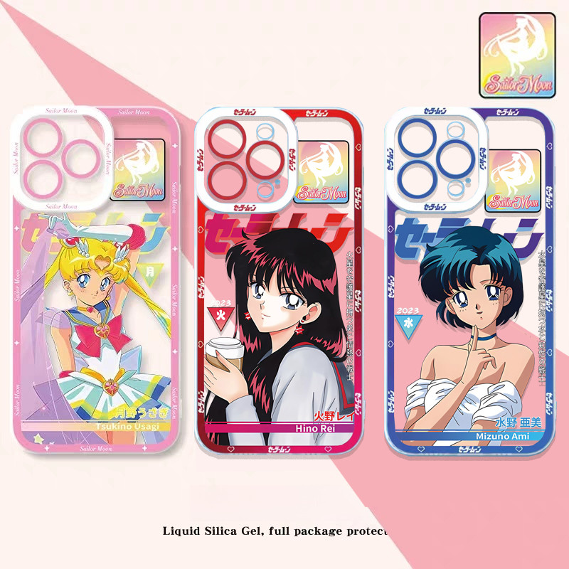 สําหรับ Samsung Galaxy S26Edge S25 S24 S26 Ultra Plus S23 S20 FE น่ารัก Sailor Moon โปร่งใสอะนิเมะการ์ตูนซิลิโคนนุ่ม
