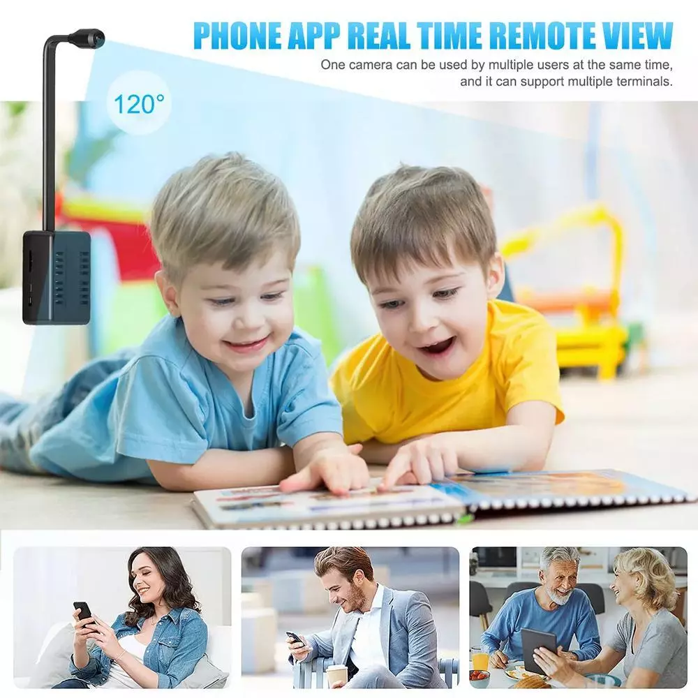 กล้องวงจรปิด 4KMini DIY กล้องเครือข่ายไร้สายHD 1080P 2.0MP วิดีโอดิจิตอลWIFI สมาร์ทโฟน APP ควบคุมไมโครโฟนในตัวแบตเตอรี่ใ thumbnail 5