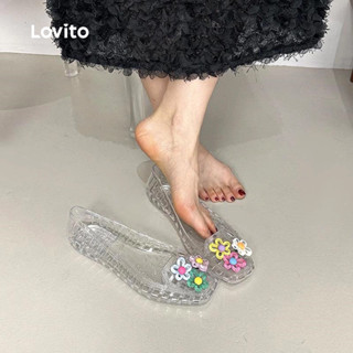 Lovito รองเท sandal เปิดหน้าแบบ Casual สำหรับผู้หญิง LFA9700…