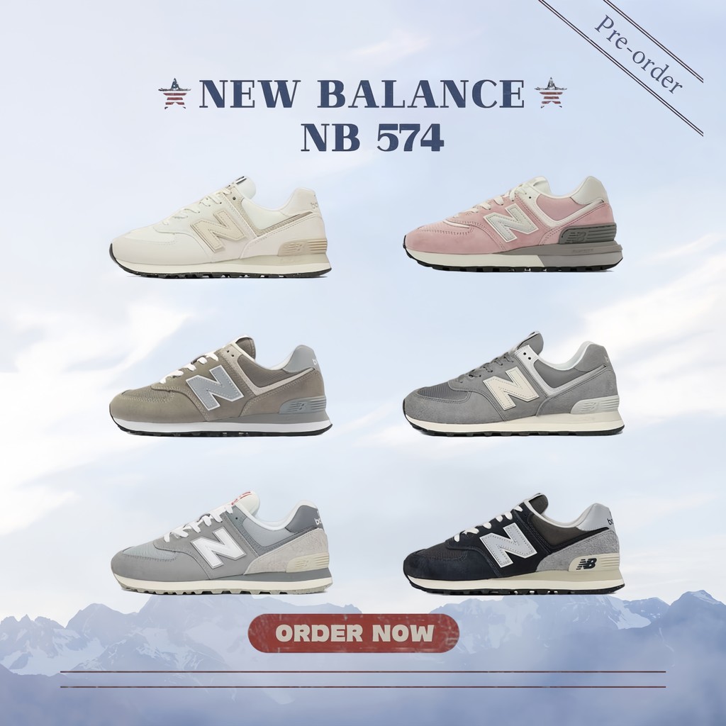 pre-orderของแท้ 100% รองเท้า New Balance NB574 รองเท้าลำลอง Unisex U574OF2/U574BKR/U574LGOP [พร้อมส่