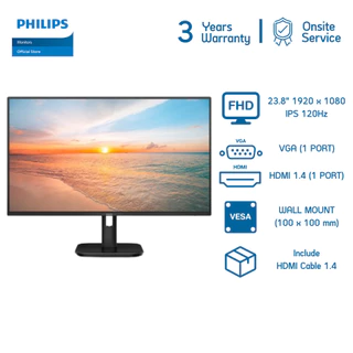 PHILIPS 24E1N2100D/67 MONITOR (จอมอนิเตอร์) 23.8" IPS W-LED FHD 120Hz 4MS
