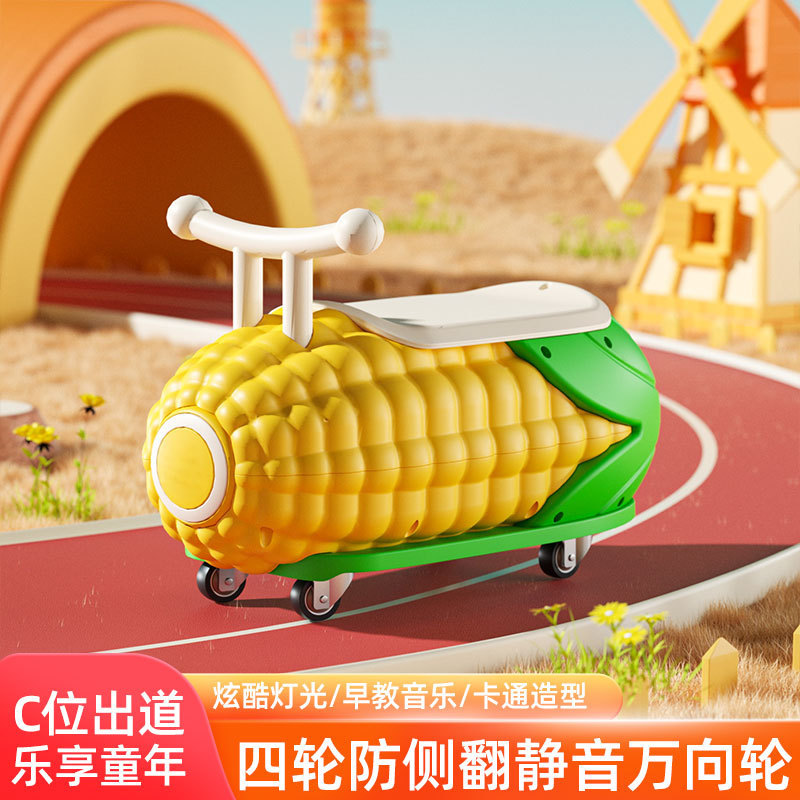 Corn and Peanut Car, Children's Twist Car, Boys' Scooter, Baby Ride-On Toy, Baby's Sit-and-Ride Car,