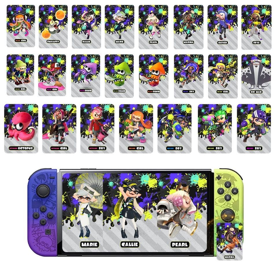 Amiibo Splatoon 3 [27 ใบครบเซ็ต] การ์ดปลดล็อกชุดพิเศษ Callie, Marie, Pearl, Marina