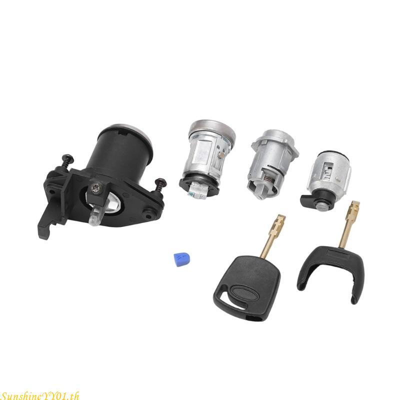 SUN ถังล็อคประตูรถยนต์ 2 ปุ่มสําหรับ MK5 CBK 2S61-A22050BM 1479660 1358410 1479661 2S61A22050BG ติดต