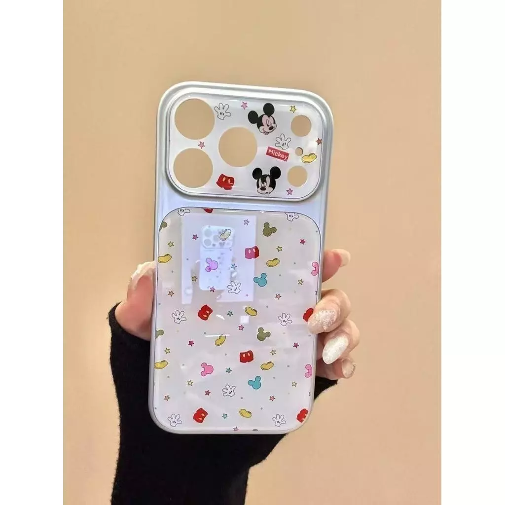 17โปรแม็กซ์ เคสโทรศัพท์ลายมิกกี้น่ารักเหมาะสําหรับ ไอโฟน 11 12 13 14 15 16 17โปรแม็กซ์ กันกระแทกฝาครอบป้องกันหน้าต่างขนาดใหญ่มูลค่าสูง ทีพียู นุ่มก