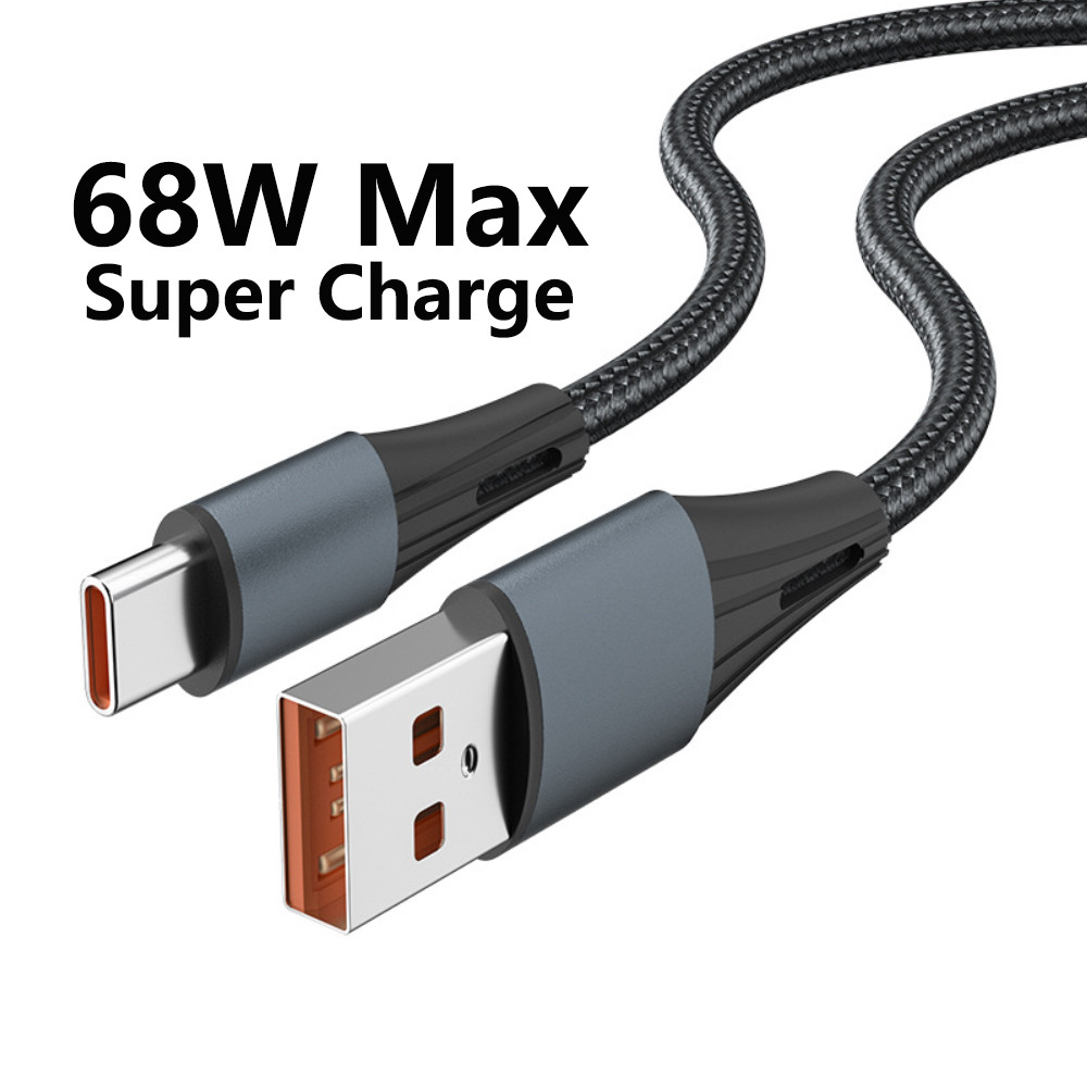 สําหรับ Infinix Tecno 6A 68W 45W USB Type C Cable Fast Charger ถักข้อมูลสําหรับ Pova 5 Pro หมายเหตุ 