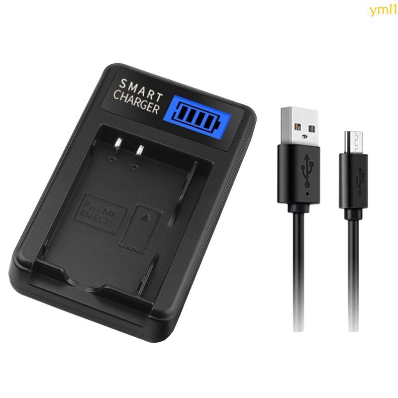 Yml1 EN-EL20 LCD USB Charger สําหรับ 1 AW1 J1 J2 J3 J4 PM006 กล้องแท่นชาร์จจอแสดงผล LCD Single Charg