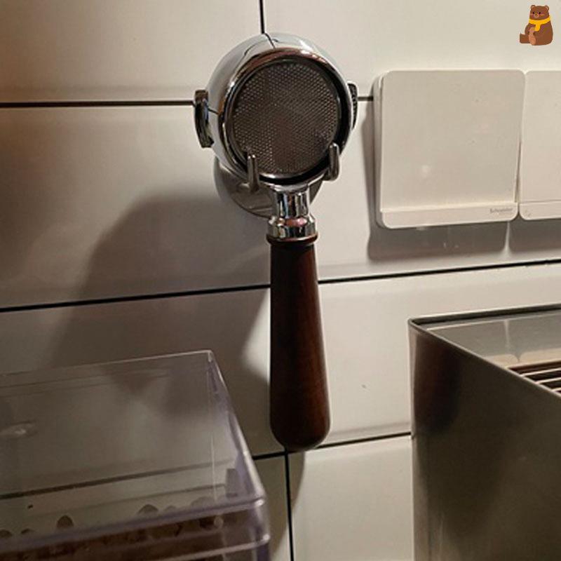 [TA] Self-adhesive Coffee Bottomless Portafilter Wall Ra 51mm/53mm/54mm/58mm Coffee Bottom Filter Ho