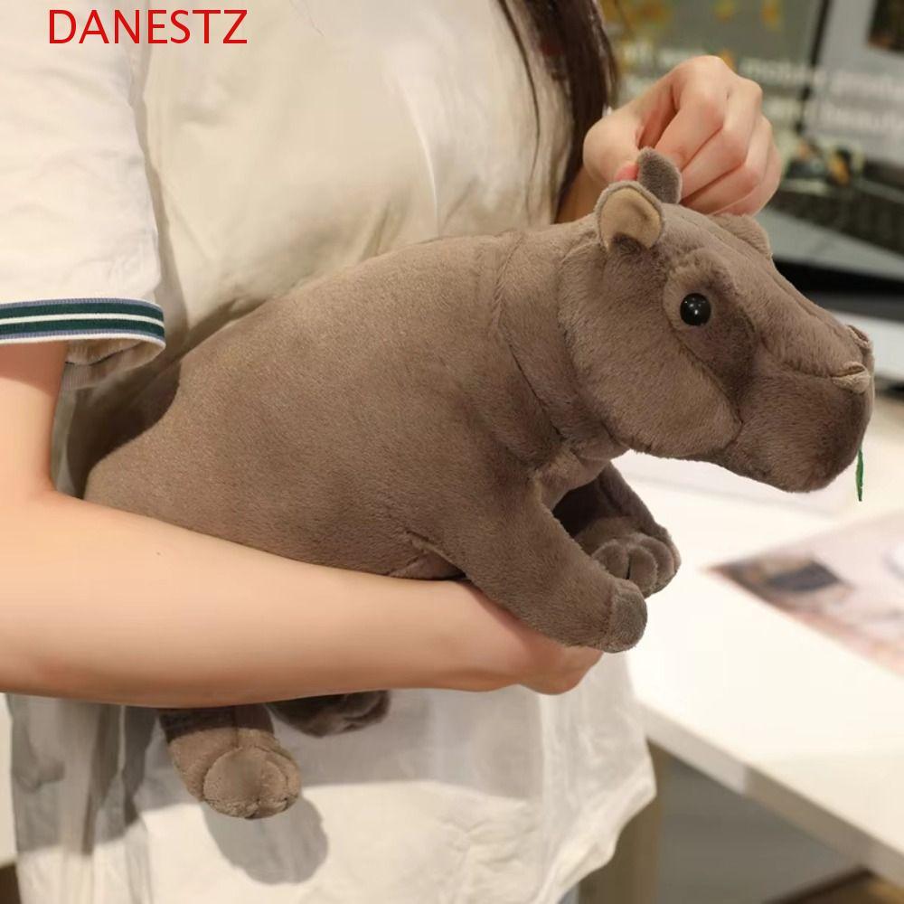 DANESTZ Hippo Plush Toy, ตุ๊กตาตุ๊กตาจําลองตุ๊กตา Hippo ตุ๊กตาสัตว์การ์ตูน Reality 20 ซม. Hippopotam