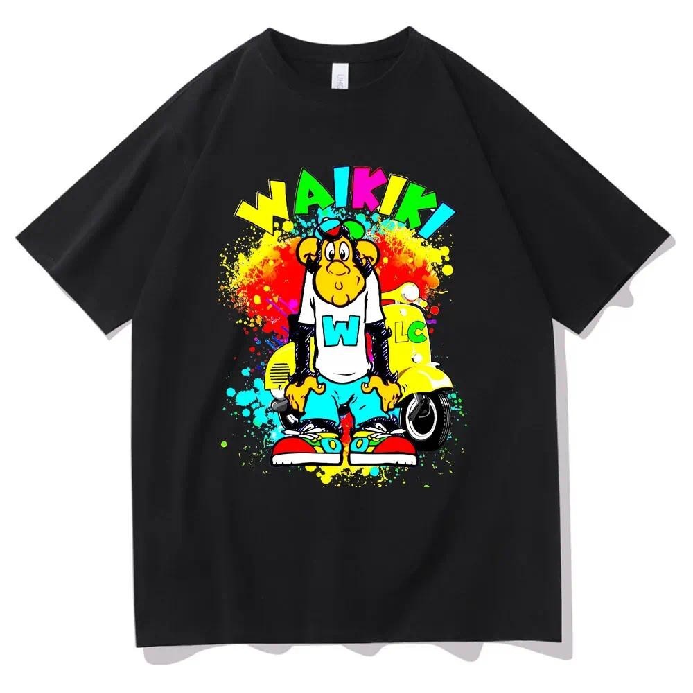 Funny Lc Waikiki Monkey Electric Bike Graphic T-shirt Men Women Fashion Oversized Streetwear Male Ca
