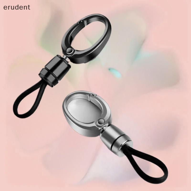 Erudent 1 ชิ้น High-end ธุรกิจ Anti-lost พวงกุญแจรถจี้โลหะพวงกุญแจเรียบง่ายผู้ชายเอวแขวน Bule แหวนแขวนตกแต่งใหม่