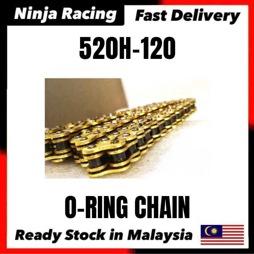 520 525 530 120 ORing GOLD Chain 520H 520H-120 520H O RING Rantai Emas 525-120 530-120 120L SAMA gre