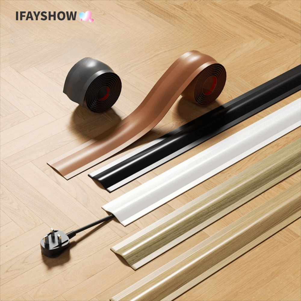 IFAYSHOW ฝาครอบสายไฟ, ฝาครอบสายไฟ PVC ทนทาน, การจัดการสายเคเบิลแบบยืดหยุ่นคุณภาพสูงสํานักงานป้องกันสายเคเบิลแบบนุ่ม